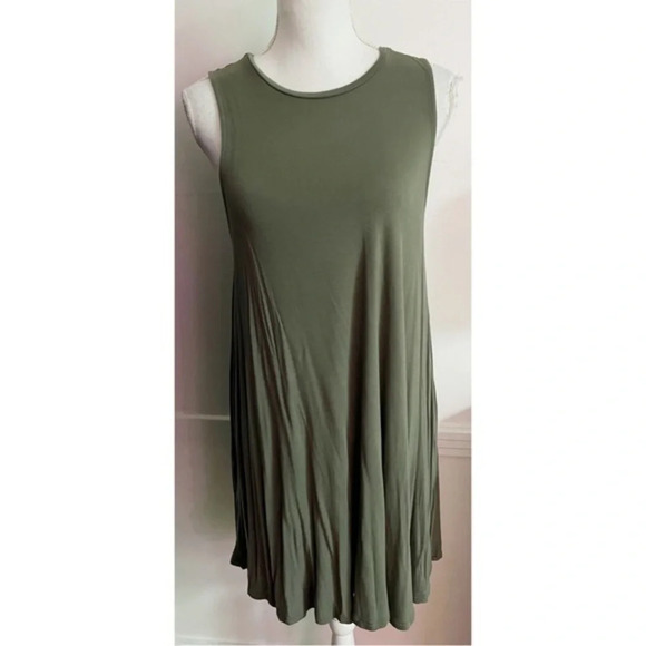 American Eagle Outfitters • Soft and Sexy Olive Green Swing Dress - Picture 1 of 5